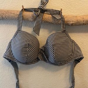 Pour Moi? Gingham Swim bikini top